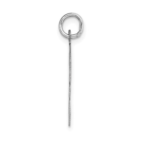 14k White Gold, Madison Collection LG Classic Script Initial F Pendant - Picture 2 of 6